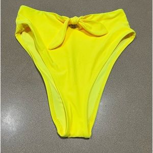 New Aerie Bright Yellow High-cut Bathing suit Bottom